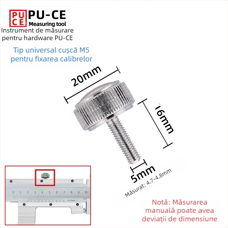 Set șuruburi de fixare pentru caliper Vernier — șuruburi de blocare pentru înălțime digitală și măsurător de adânime