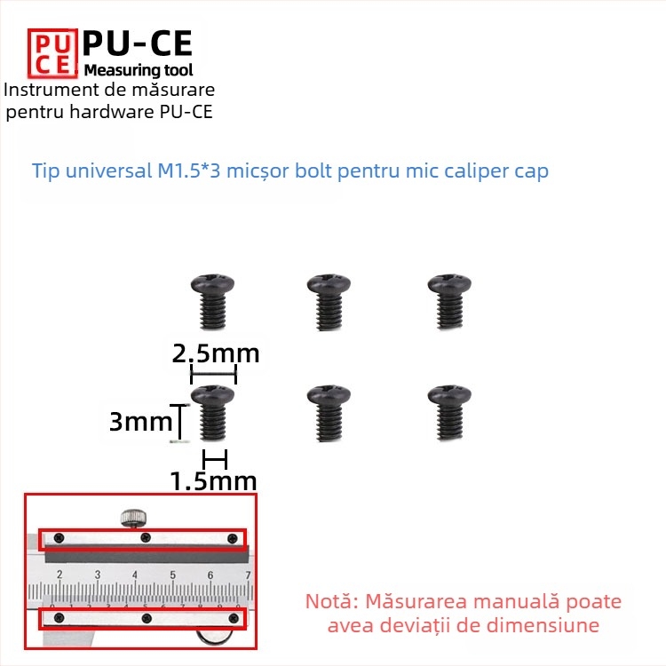 Set șuruburi de fixare pentru caliper Vernier — șuruburi de blocare pentru înălțime digitală și măsurător de adânime