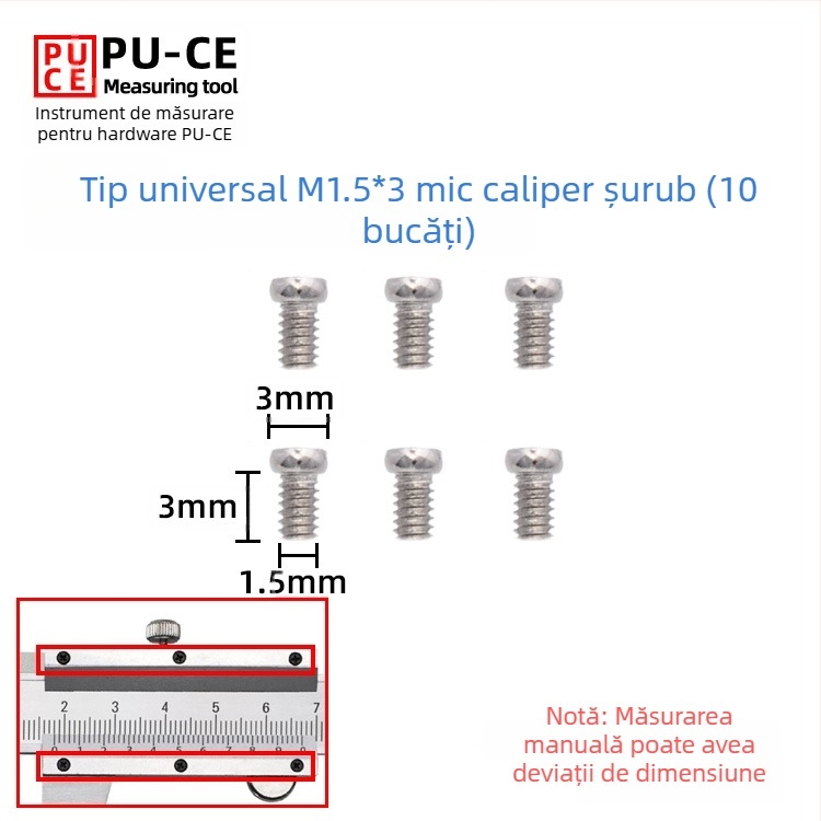 Set șuruburi de fixare pentru caliper Vernier — șuruburi de blocare pentru înălțime digitală și măsurător de adânime