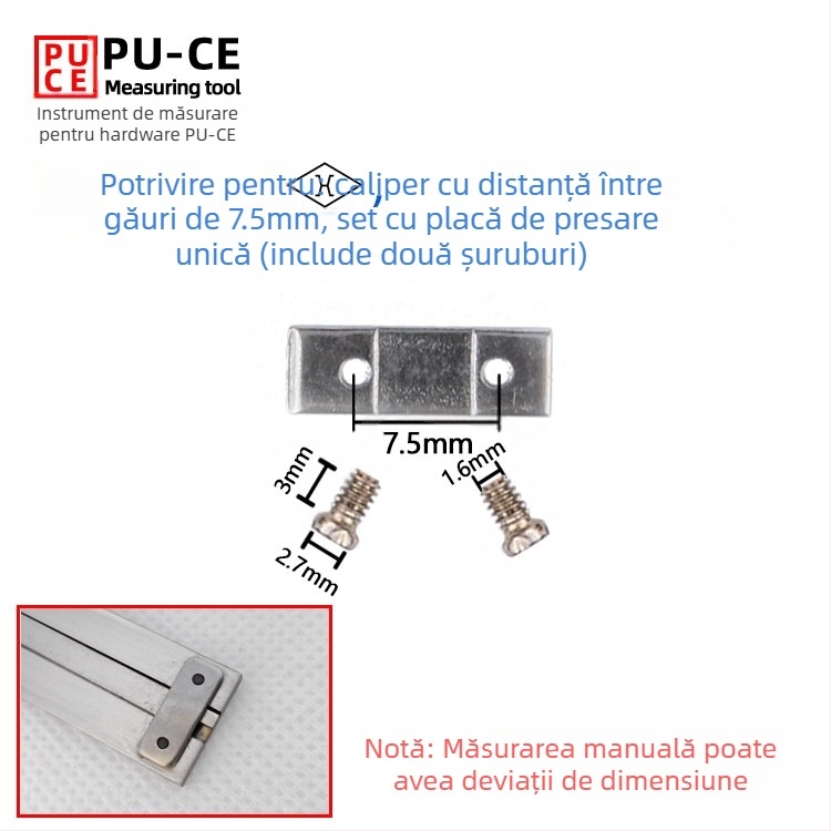 Set șuruburi de fixare pentru caliper Vernier — șuruburi de blocare pentru înălțime digitală și măsurător de adânime