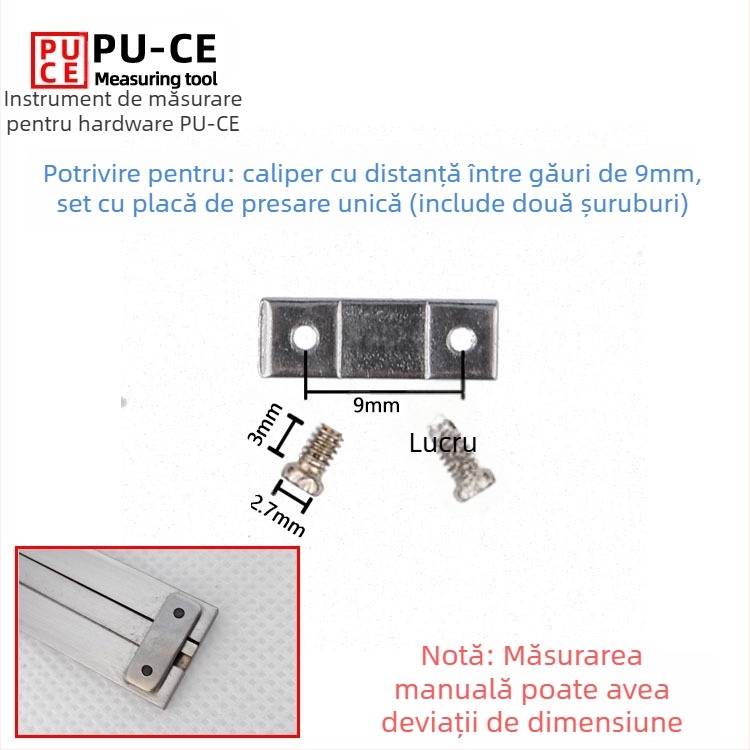 Set șuruburi de fixare pentru caliper Vernier — șuruburi de blocare pentru înălțime digitală și măsurător de adânime