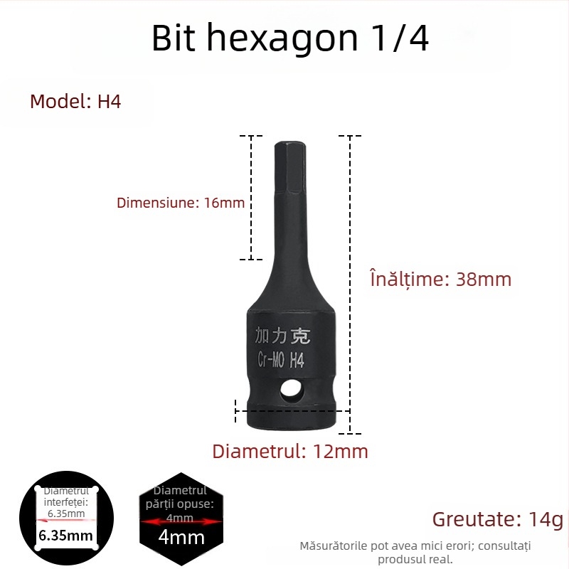 Galic șurubelniță pneumatică cu cap hexagonal și schimbare rapidă a bitilor, oțel crom-molibden, Zhejiang origine