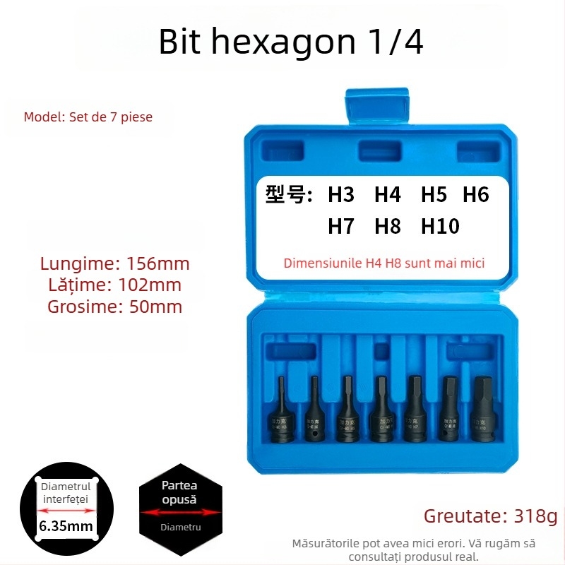 Galic șurubelniță pneumatică cu cap hexagonal și schimbare rapidă a bitilor, oțel crom-molibden, Zhejiang origine