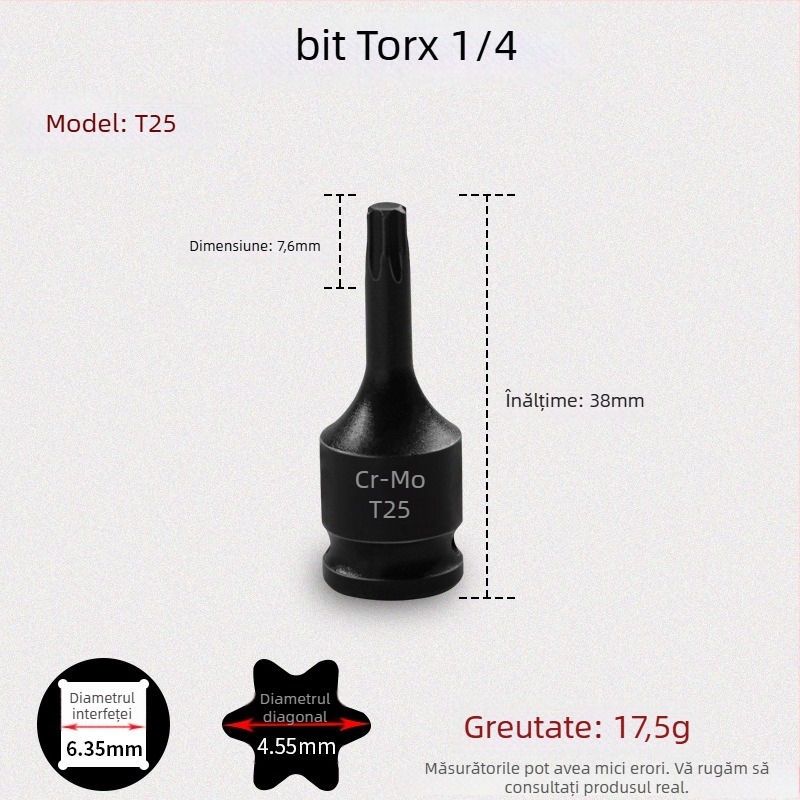 Galic șurubelniță pneumatică cu cap hexagonal și schimbare rapidă a bitilor, oțel crom-molibden, Zhejiang origine