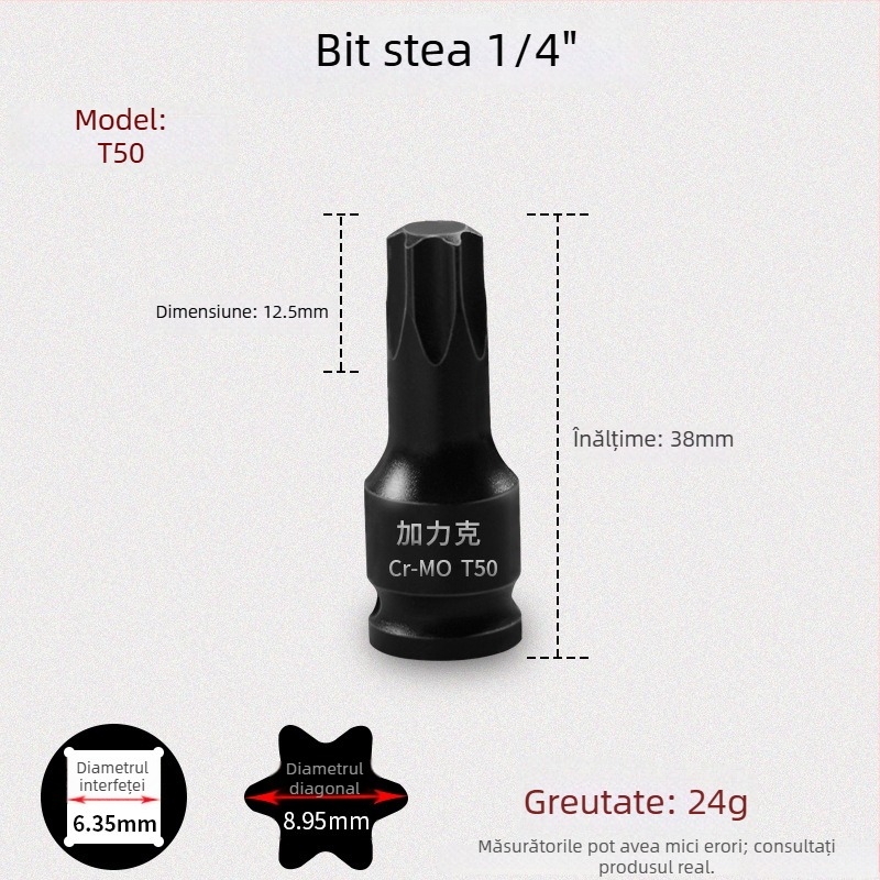 Galic șurubelniță pneumatică cu cap hexagonal și schimbare rapidă a bitilor, oțel crom-molibden, Zhejiang origine