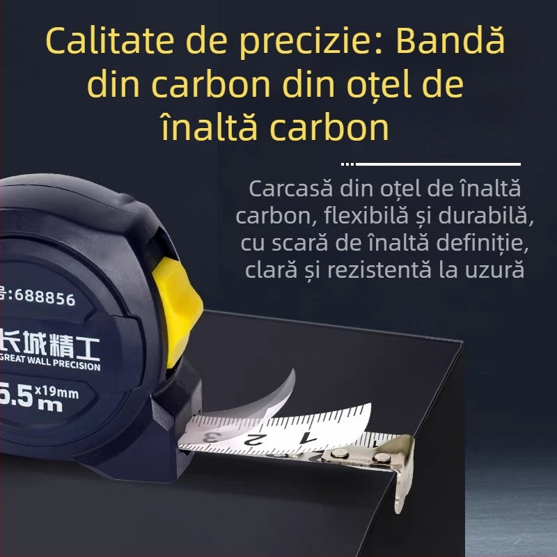 Măsurător cu bandă Great Wall Seiko – oțel cu carbon înalt, cu trei frâne, Luban ruler