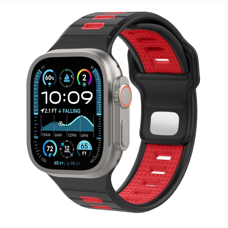 Brățară din silicon pentru Apple Watch, design modern, 25 g, închidere cu clapă snap, compatibilă cu diferite configurații ale interfeței