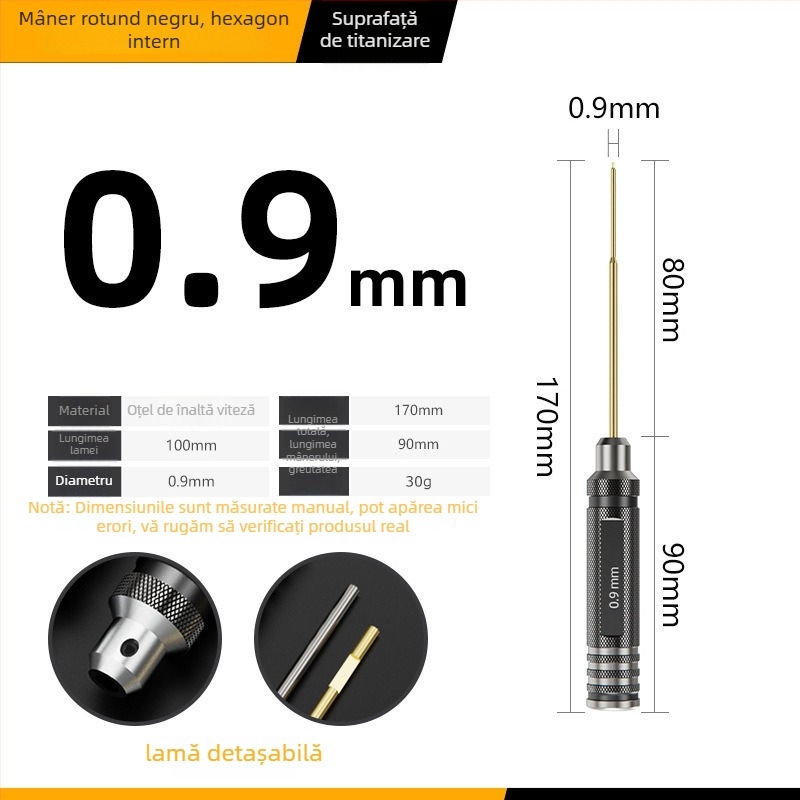 Set hexagonal pentru șurubelnițe și chei pentru modele de aeronave, material izolație VDE, peste 200 de seturi, destinat construcțiilor, format tăietor