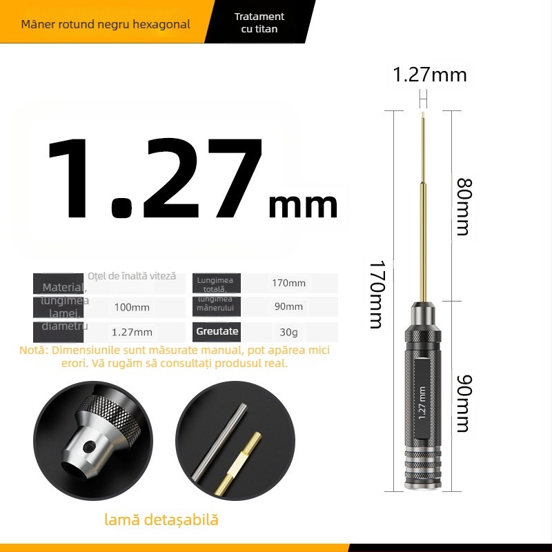 Set hexagonal pentru șurubelnițe și chei pentru modele de aeronave, material izolație VDE, peste 200 de seturi, destinat construcțiilor, format tăietor