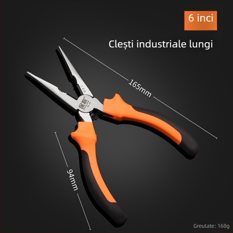 Clește cu vârf subțire și vârf diagonal pentru electricieni, economie de efort, unelte manuale de calitate industrială