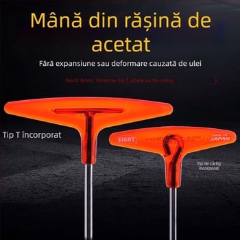 Set șuruburi hexagon cu mâner în formă de T extins, model 018l–2h, oțel crom-vanadiu, format metrice, origine Japonia