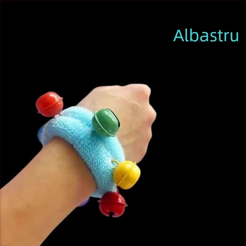 Brățară de încheietură cu clopoțel, design floral, cu bandă elastică, pentru reprezentațiile de dans ale copiilor