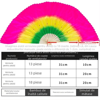 Fan de dans Yangko, cu două fețe, pentru reprezentații, recuzită de scenă, Brand Unique, lansat vara 2021