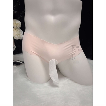 Slip unisex din mătase de gheață, într-o singură bucată, buzunar frontal, talie joasă, Fancy Pampering