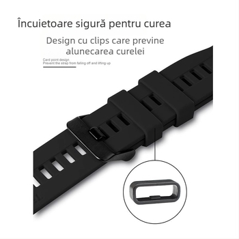 Curea din silicon cu cataramă pentru Huawei B6/B7 și Xiaomi Mi Band 8/7 Pro – stil simplu