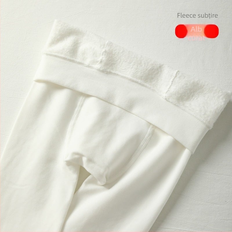 Colanți din nylon cu căptușeală de fleece – pentru femei, groși, model uni, conținut nylon 70-80%