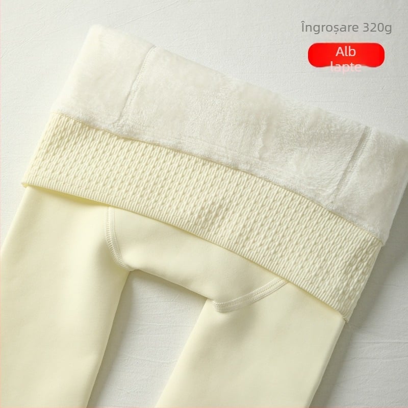 Colanți din nylon cu căptușeală de fleece – pentru femei, groși, model uni, conținut nylon 70-80%