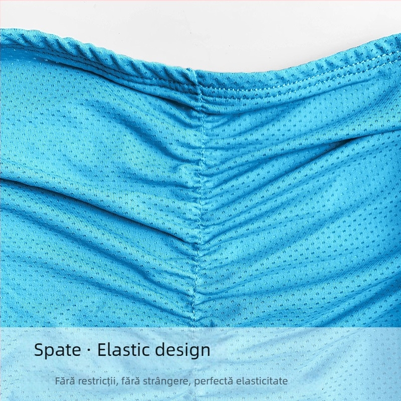 Slipuri bărbați din nylon, Ice Silk, culoare solidă, talie joasă, material tricot respirabil