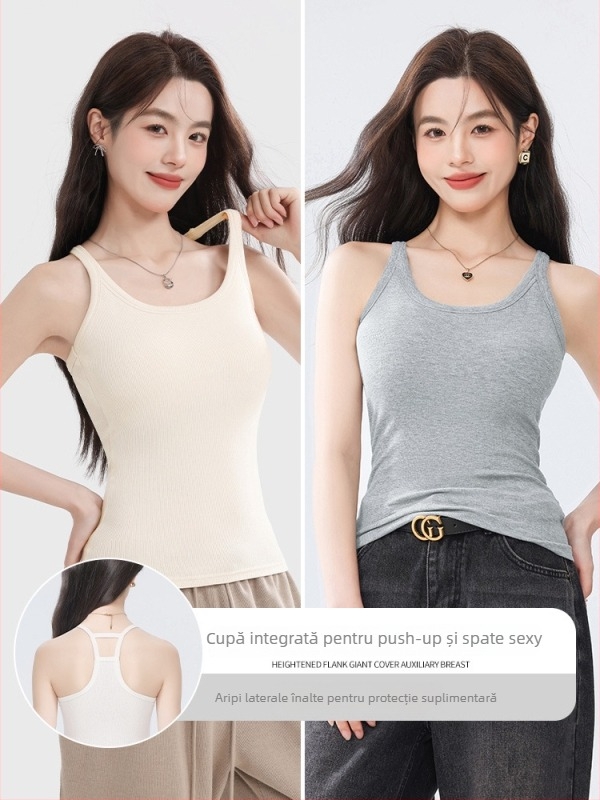 If elegant top pentru femei cu bretele duble, croială slim, lungime scurtă, material viscoză, 90–95% viscoză