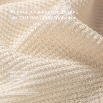 Slip bărbățească din bumbac cu textură waffle, respirabil, elasticitate înaltă, tricotat, model solid