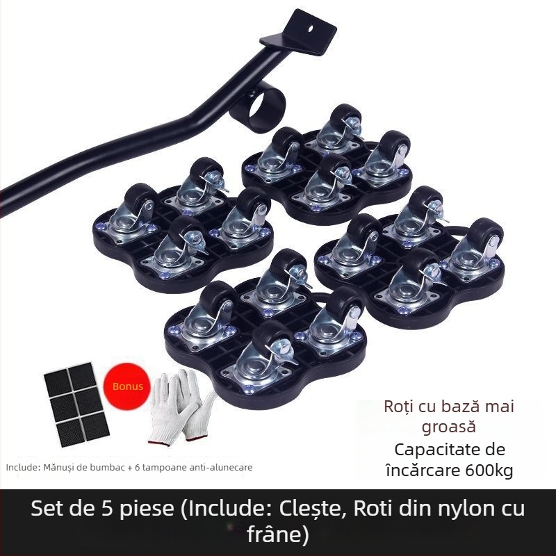 Roti universale pentru mutare, cu frână — Set de 40 piese de unelte de demontare pentru mobilier, paturi și dulapuri, uz casnic