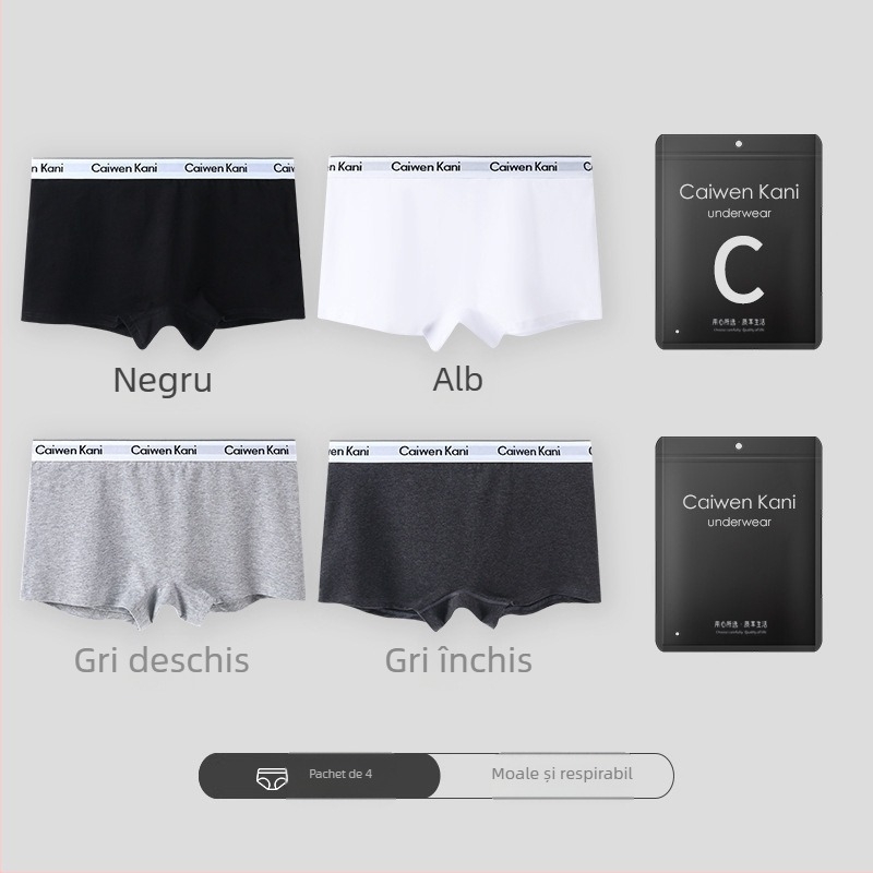 Șorturi boxer din bumbac pentru femei, respirabile, fără cusături, talie medie, cu design de ridicare a feselor
