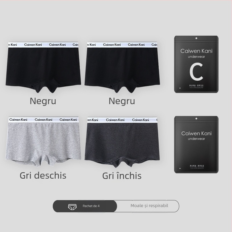 Șorturi boxer din bumbac pentru femei, respirabile, fără cusături, talie medie, cu design de ridicare a feselor