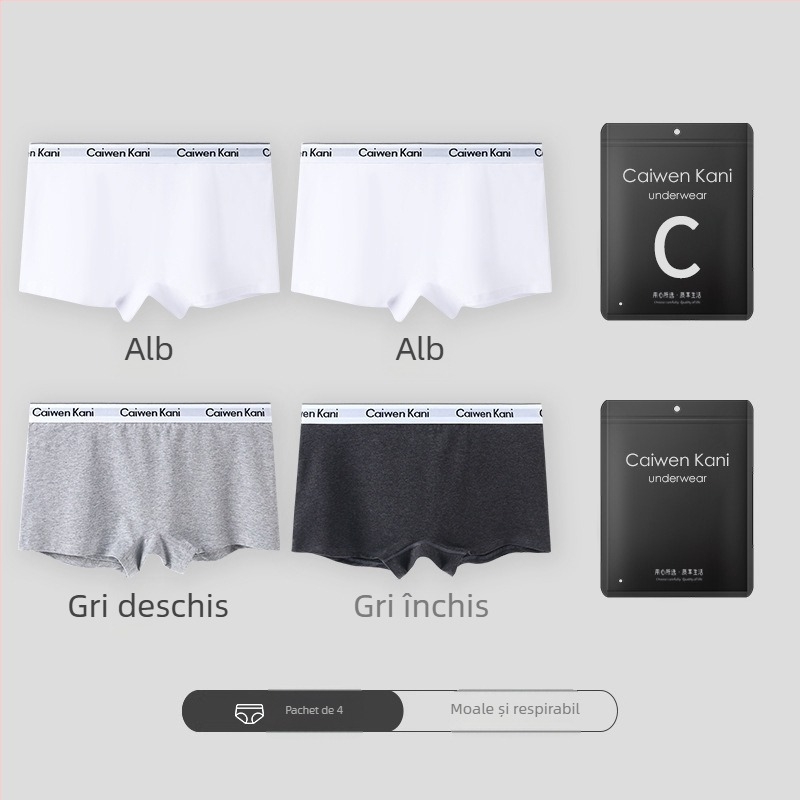 Șorturi boxer din bumbac pentru femei, respirabile, fără cusături, talie medie, cu design de ridicare a feselor
