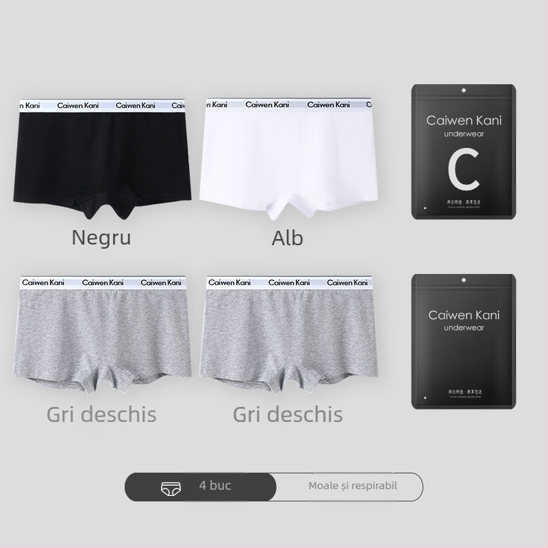 Șorturi boxer din bumbac pentru femei, respirabile, fără cusături, talie medie, cu design de ridicare a feselor