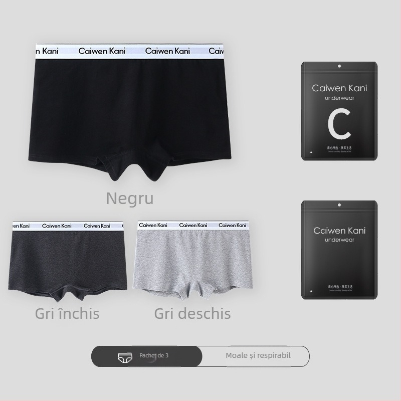 Șorturi boxer din bumbac pentru femei, respirabile, fără cusături, talie medie, cu design de ridicare a feselor