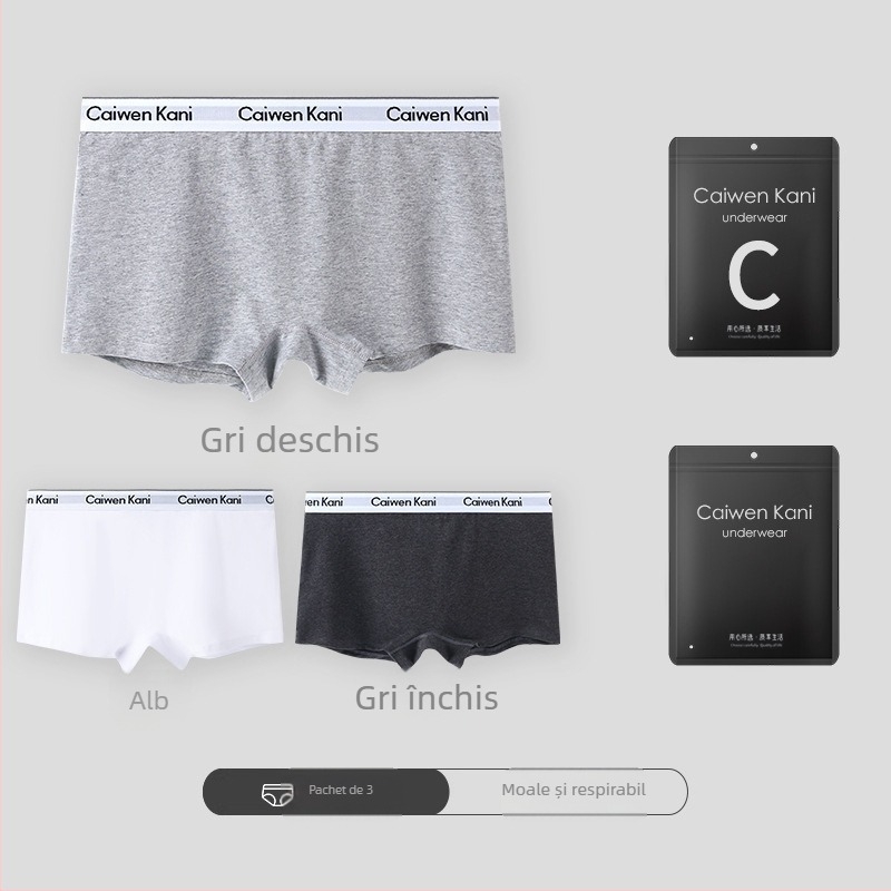 Șorturi boxer din bumbac pentru femei, respirabile, fără cusături, talie medie, cu design de ridicare a feselor