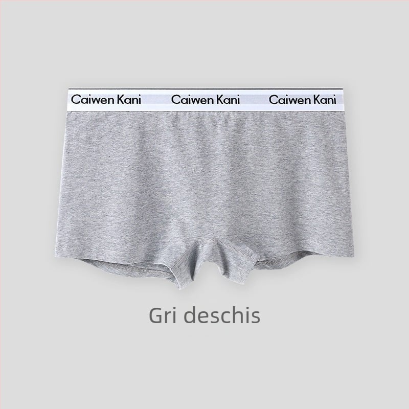 Șorturi boxer din bumbac pentru femei, respirabile, fără cusături, talie medie, cu design de ridicare a feselor