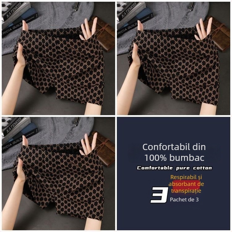 Boxer bărbătești din bumbac, respirabil, talie medie, 90–95% bumbac, pentru primăvară