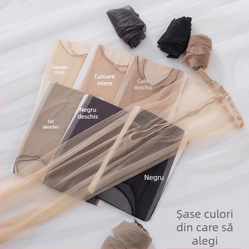 Crotchless Stockings Ultra-thin One-Line Crotch Nylon (Cored Yarn) Invisible Seamless pentru femei