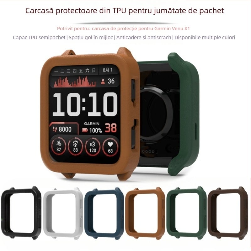 Protecție parțială pentru Garmin Venu X1 din TPU/TPE (Material: TPU/TPE; Model: Garmin Venu X1; Greutate: 0.008 kg; Ambalaj: pungă perlată)