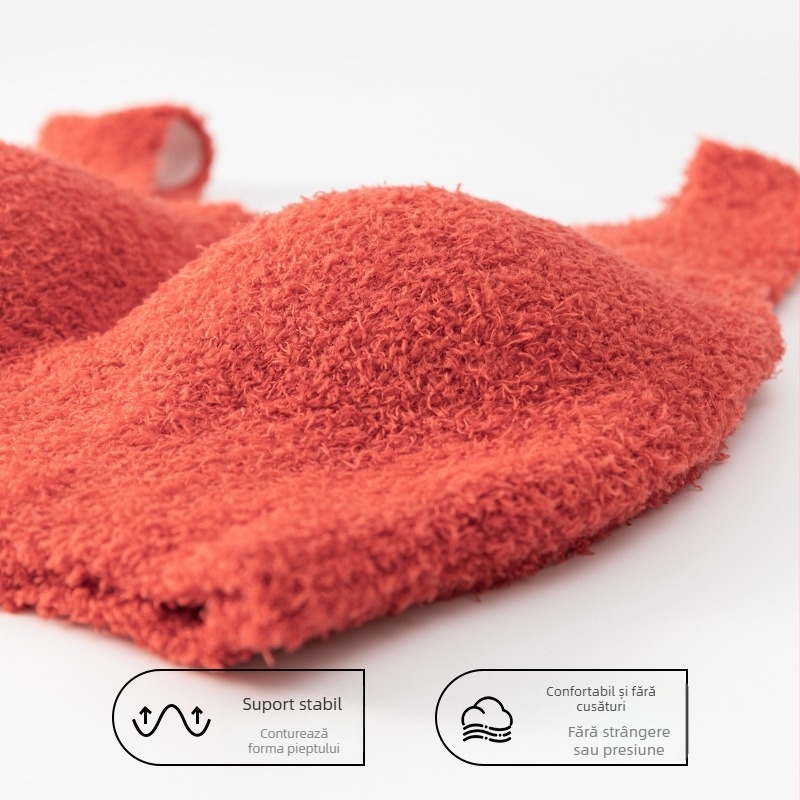 Vesta termică căptușită cu fleece, cu pernă pentru piept, croială dintr-o singură bucată, gât pătrat, 100% poliester