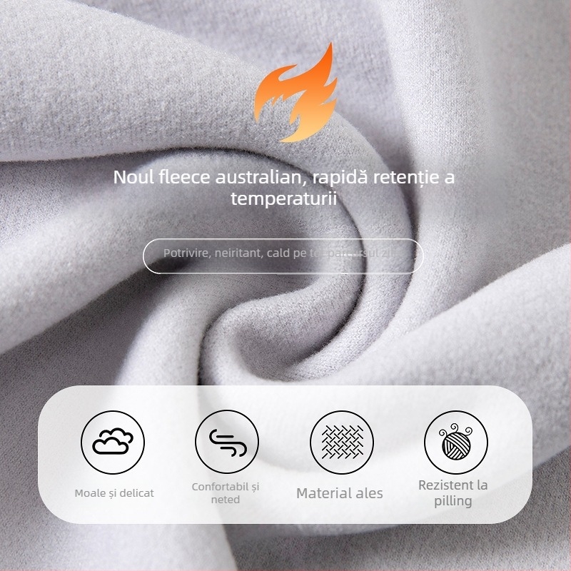 Set de lenjerie termică pentru femei cu decolteu în V și pernă încorporată pentru piept; material viscose; căptușeală velur; grosime 251–300 g/m²