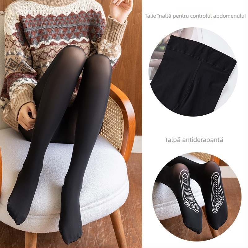 Colanți modelatori din nylon, cu efect de picioare goale, invizibili, anti-agățare, compresie