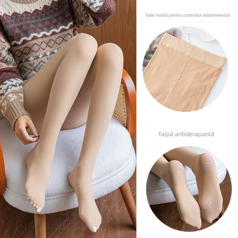 Colanți modelatori din nylon, cu efect de picioare goale, invizibili, anti-agățare, compresie