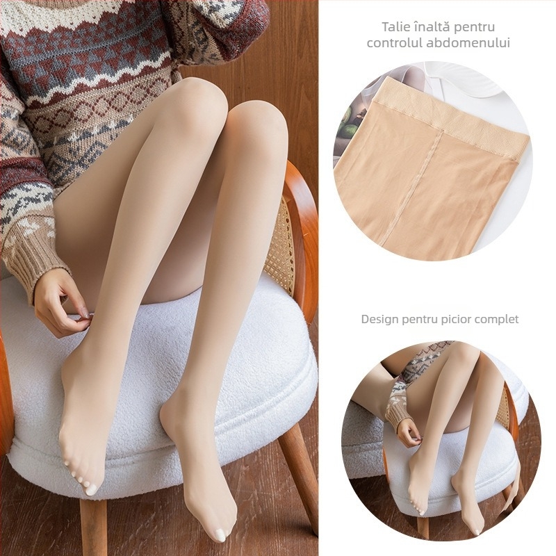 Colanți modelatori din nylon, cu efect de picioare goale, invizibili, anti-agățare, compresie