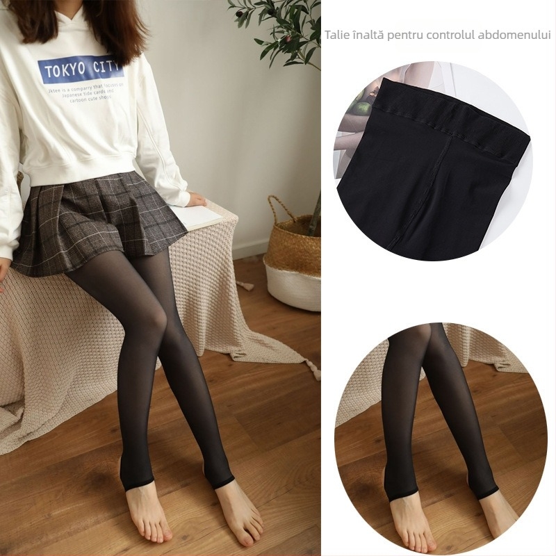 Colanți modelatori din nylon, cu efect de picioare goale, invizibili, anti-agățare, compresie