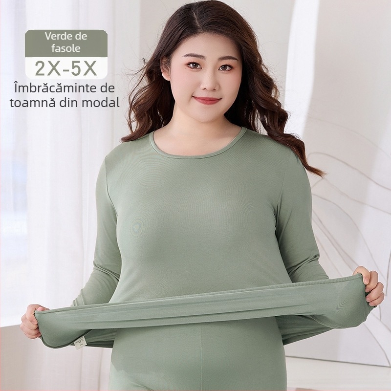 Set termic de toamnă pentru femei, Modal (viscoză) 95% material principal, căptușeală Modal 90%, subțire, croială mulată, strat de bază