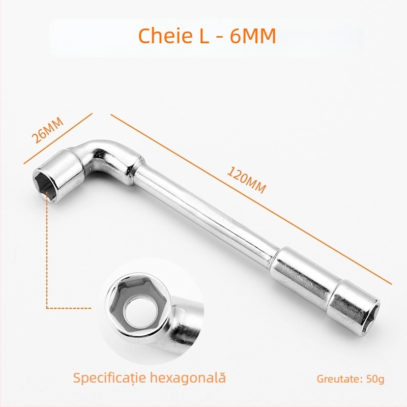 Bangli set chei cu formă de L, design cu capete duble în formă de 7, șase unghi extern, oțel 45#, capete Allen