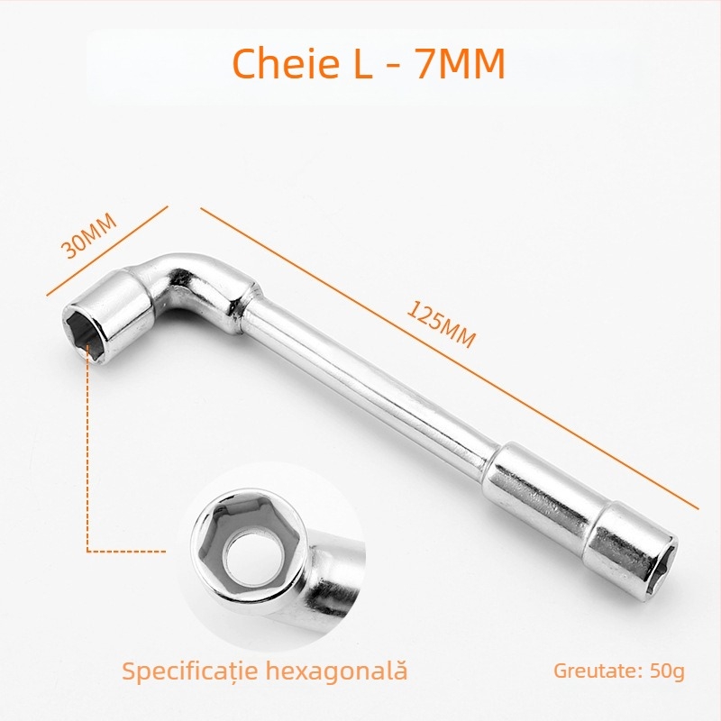 Bangli set chei cu formă de L, design cu capete duble în formă de 7, șase unghi extern, oțel 45#, capete Allen