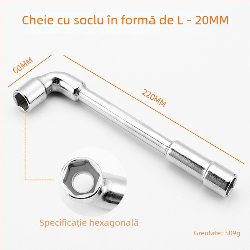 Bangli set chei cu formă de L, design cu capete duble în formă de 7, șase unghi extern, oțel 45#, capete Allen