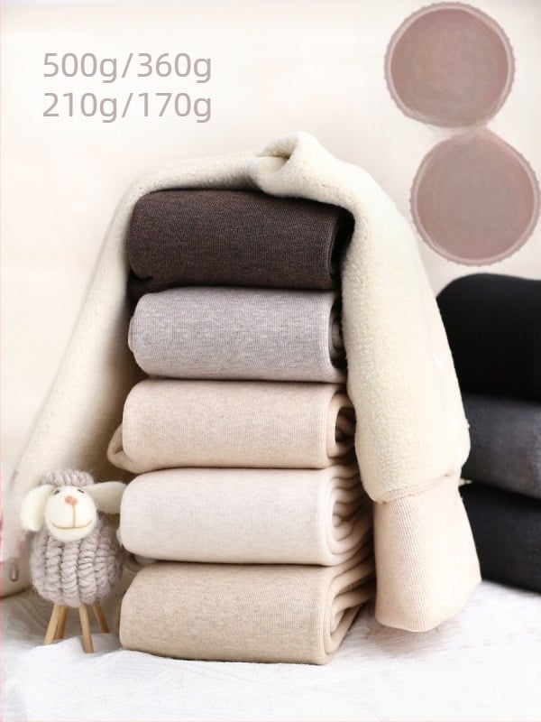 Colanți din bumbac organic, căptuțiți cu fleece, groși, croială lejeră, calzi pentru iarnă, lansare iarna 2025