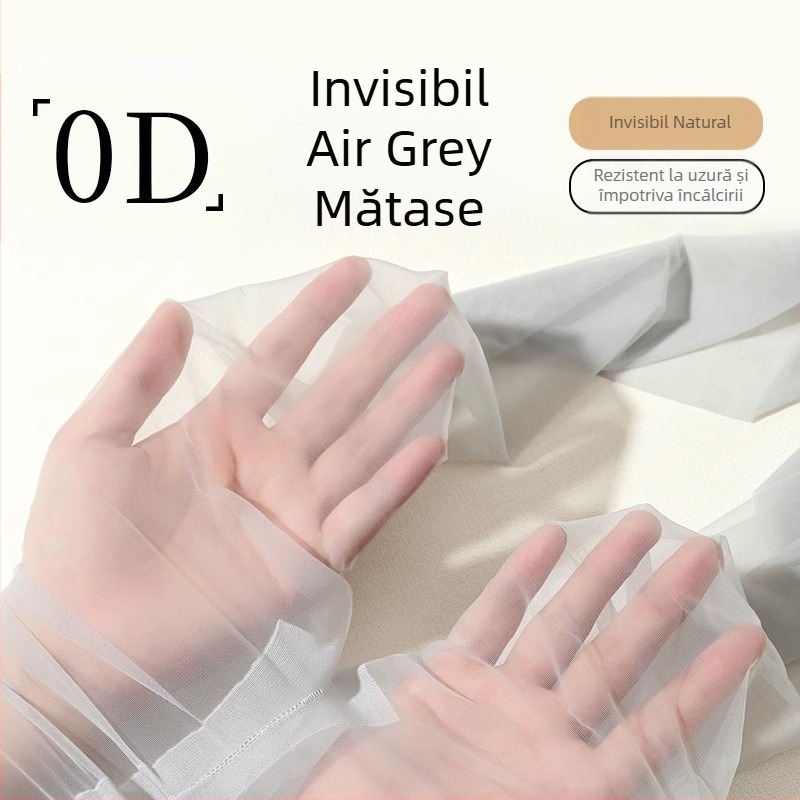 Colanți din nailon ultra-subțiri, cu formare invizibilă, 0D denier, model solid
