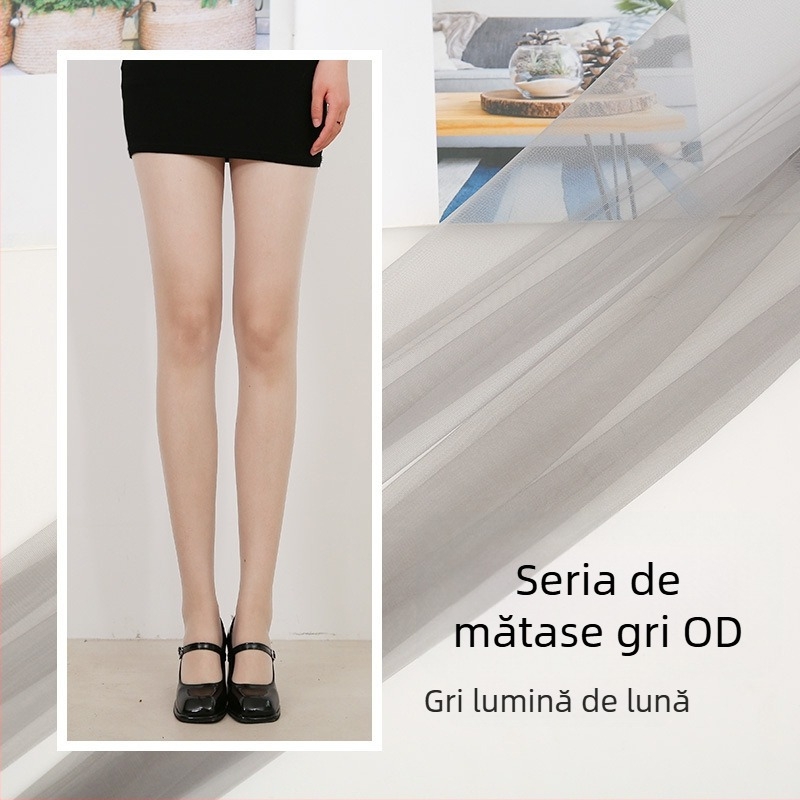 Colanți din nailon ultra-subțiri, cu formare invizibilă, 0D denier, model solid