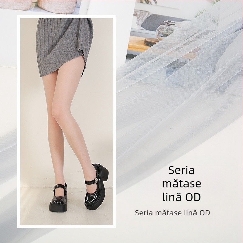 Colanți din nailon ultra-subțiri, cu formare invizibilă, 0D denier, model solid