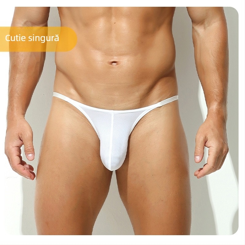 Slipuri bărbătești din nailon, talie joasă, respirabile, model cu dungi sau carouri